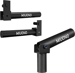 Landmine Attachment for Barbell and Weight Plate Holder Storage for 2X2 Power Rack Attachments Bundle