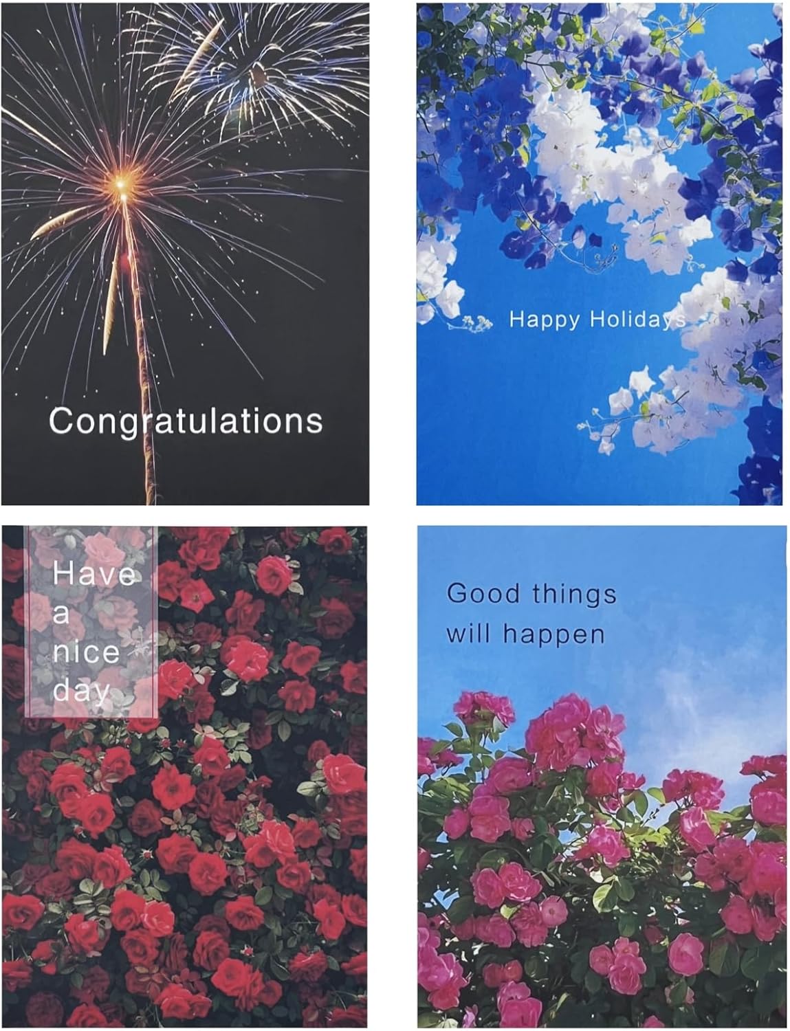 Pack of 20 Assorted Occasion Greeting Cards, Good Vibes—Birthday, For You, Merry Christmas, Blank Cards & Birthday Cards Assortment, 20 Cards with Matching Peel-and-Seal Envelopes - Image 6