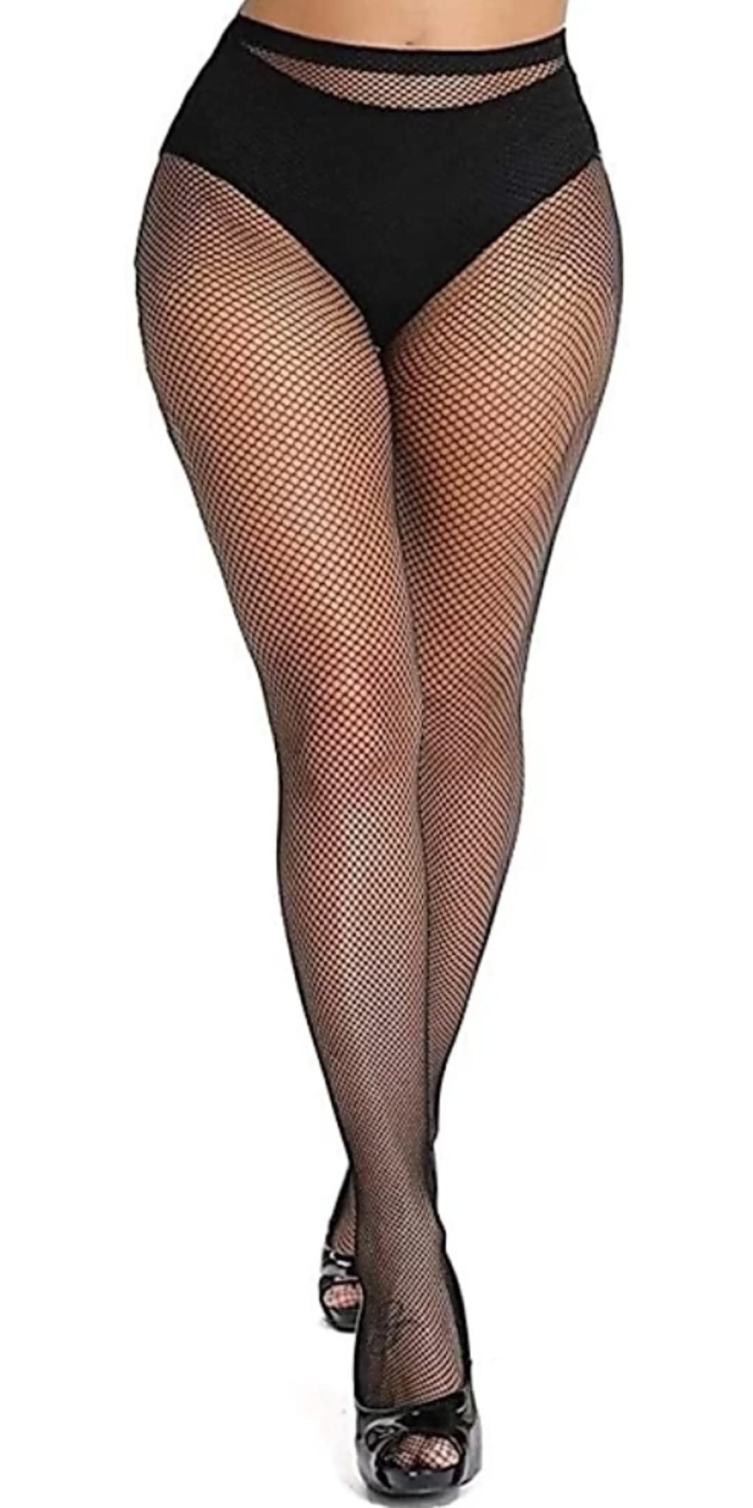 ZIPPYQUE.STORE || Small Fishnet Stocking High Waist Fishnet Stockings,|| Free Size,(Black)