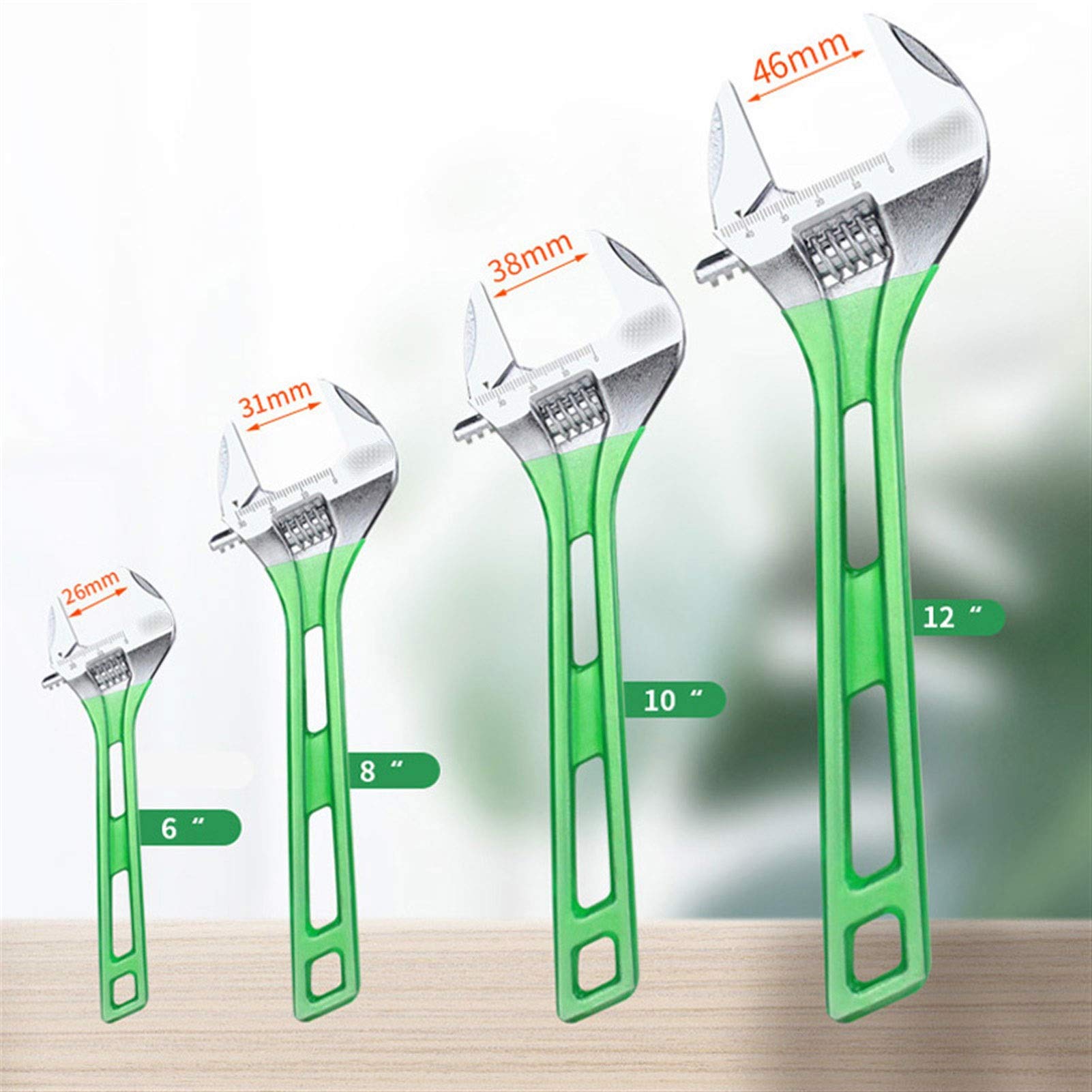 Herramienta de llaves multifunción Llave Portátil Gran Ancha Ajustable Ancha 6 Pulgada 8 Pulgadas 10 Pulgadas 12 Pulgadas Herramientas De Llave De 12 Pulgadas Ojos Herramienta De Mantenimiento para re