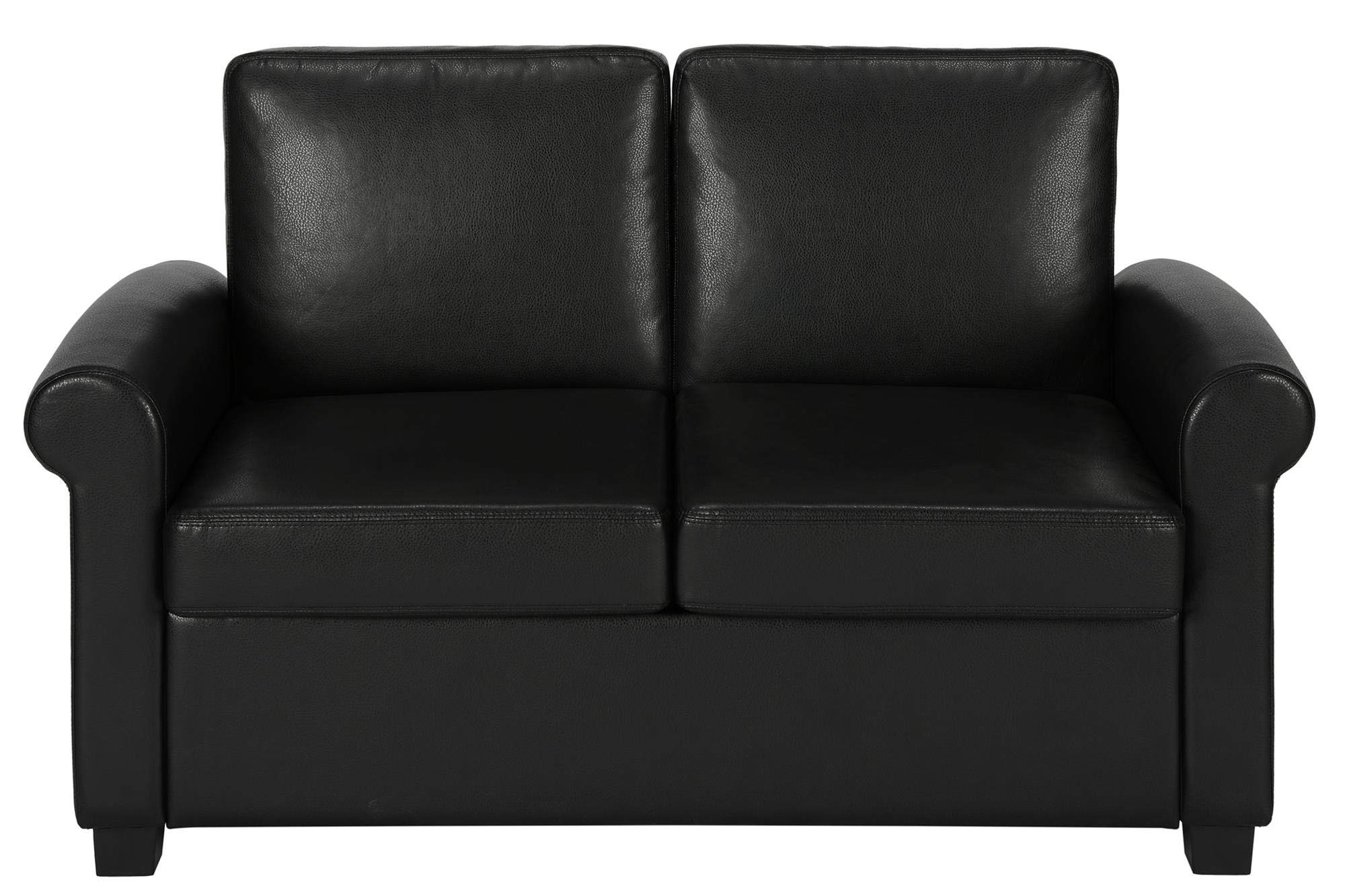 Buy DHP Logan Twin er Sofa Couch Pull Out Bed, Black Faux Leather