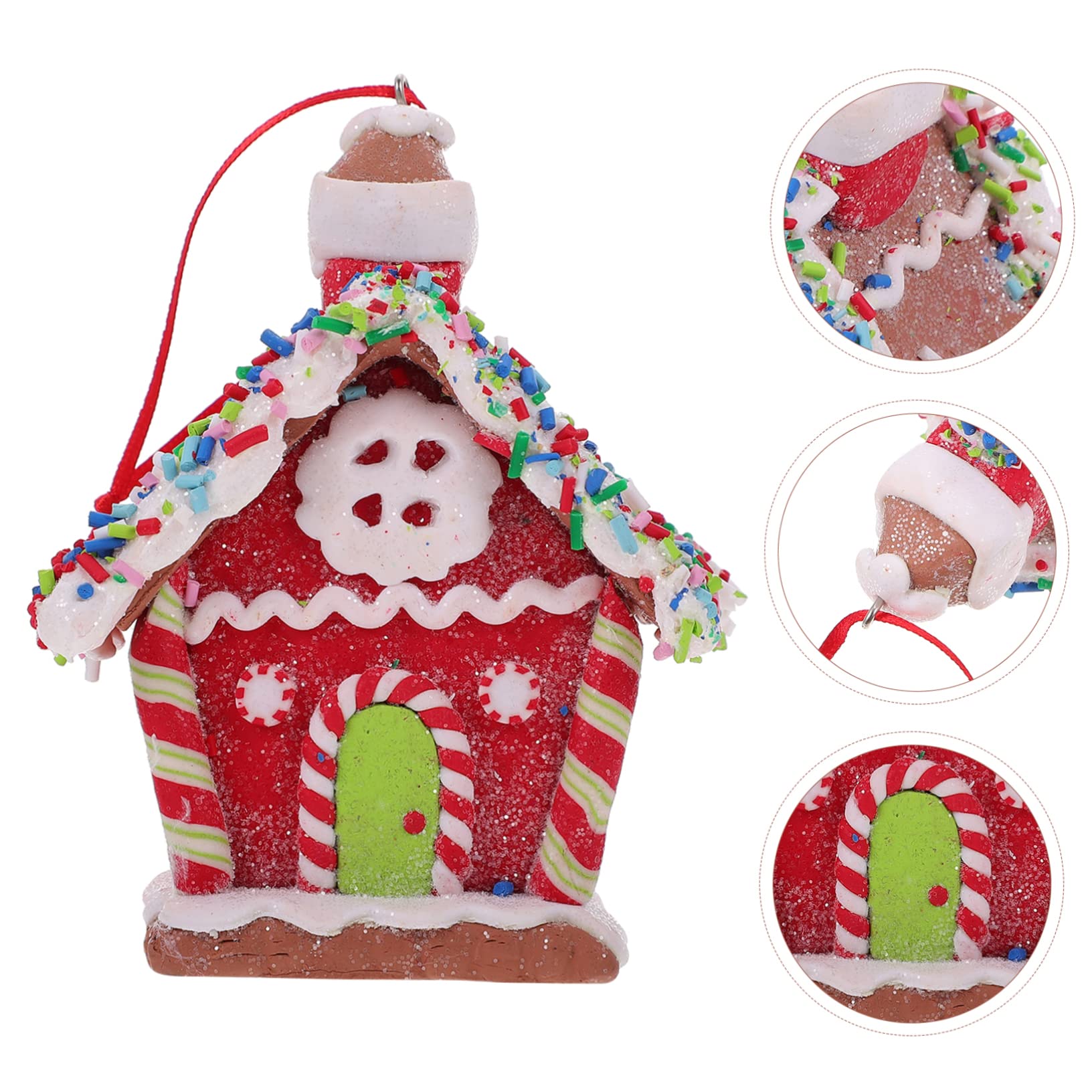 Zerodeko 3 Pezzi Decorazioni Per Lalbero Di Natale Ornamenti Per Lalbero Di Natale Appesi A Forma Di Casa Materiale in Resina Decorazione