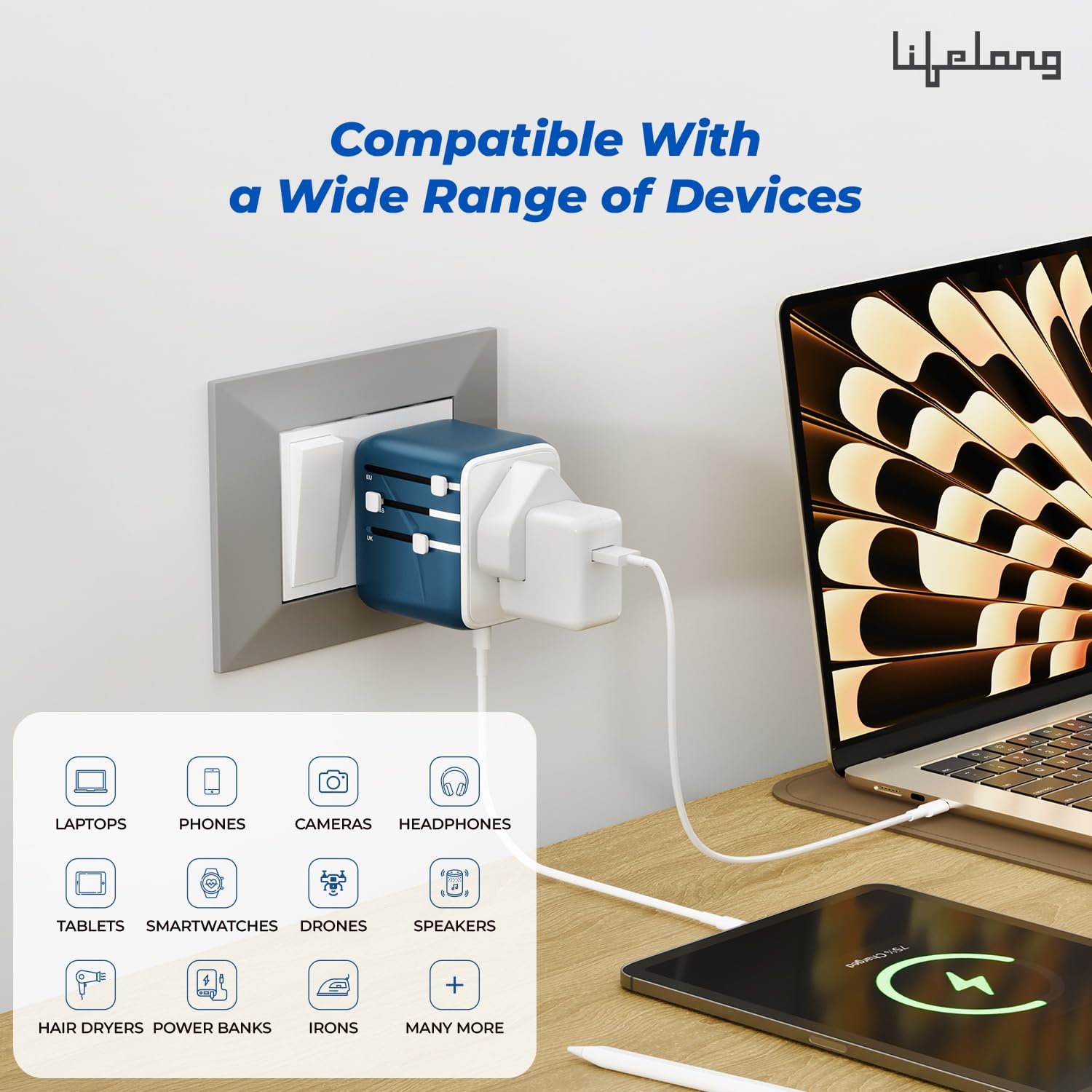 Lifelong Universal Travel Adapter - Charge Anywhere -10 Lifelong Universal Travel Adapter - Charge Anywhere -10