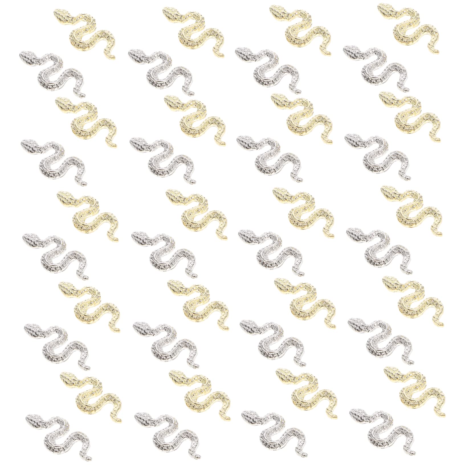 Didiseaon 40Pcs Snake Nail Charms for Unique Nail Art Manicure Accessories with Design Material Creative Nail Decorations for Fashionable Looks