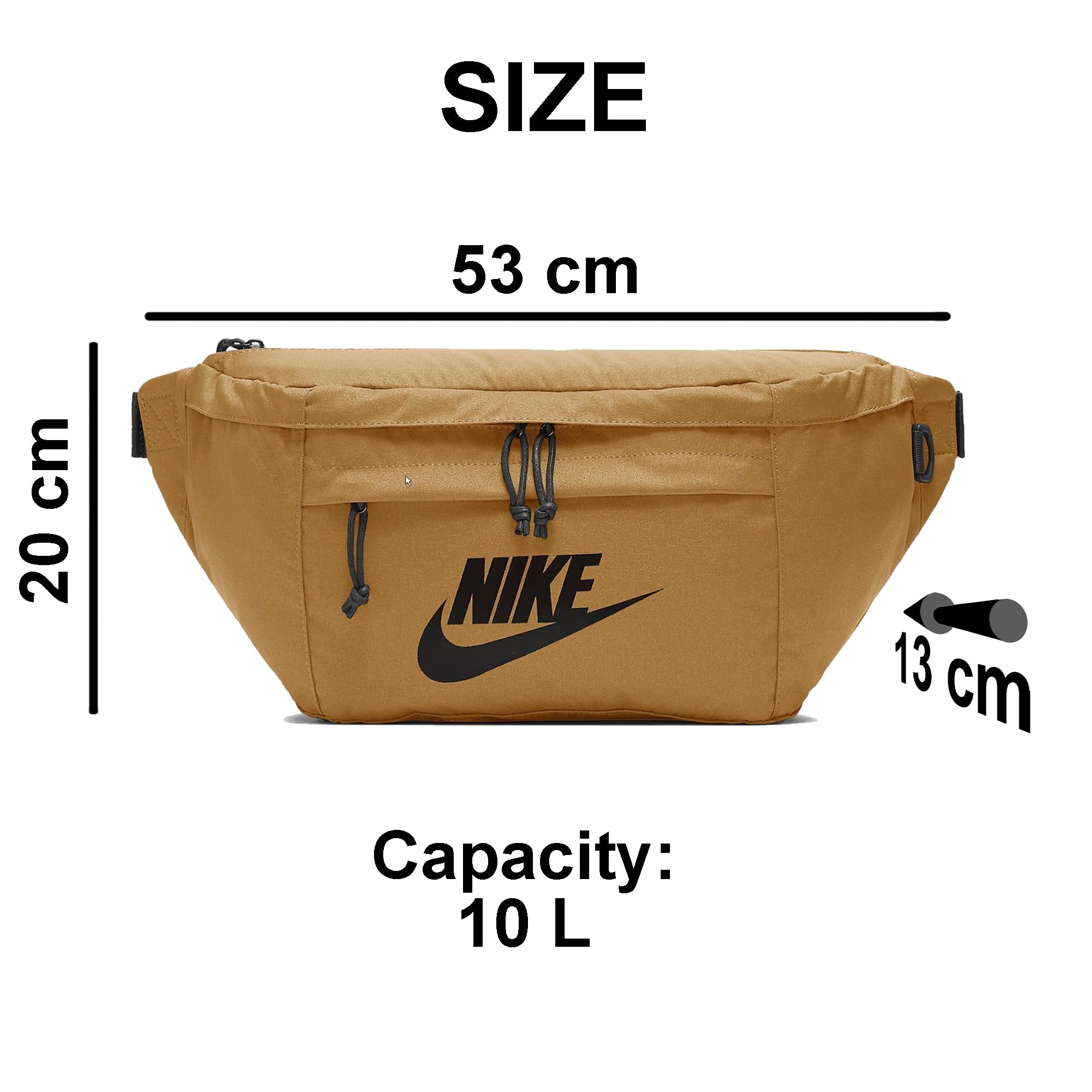Nike Ba5751 Sac Banane Sport 10 Centimeters Multicolore (Wheat/Black/Black)