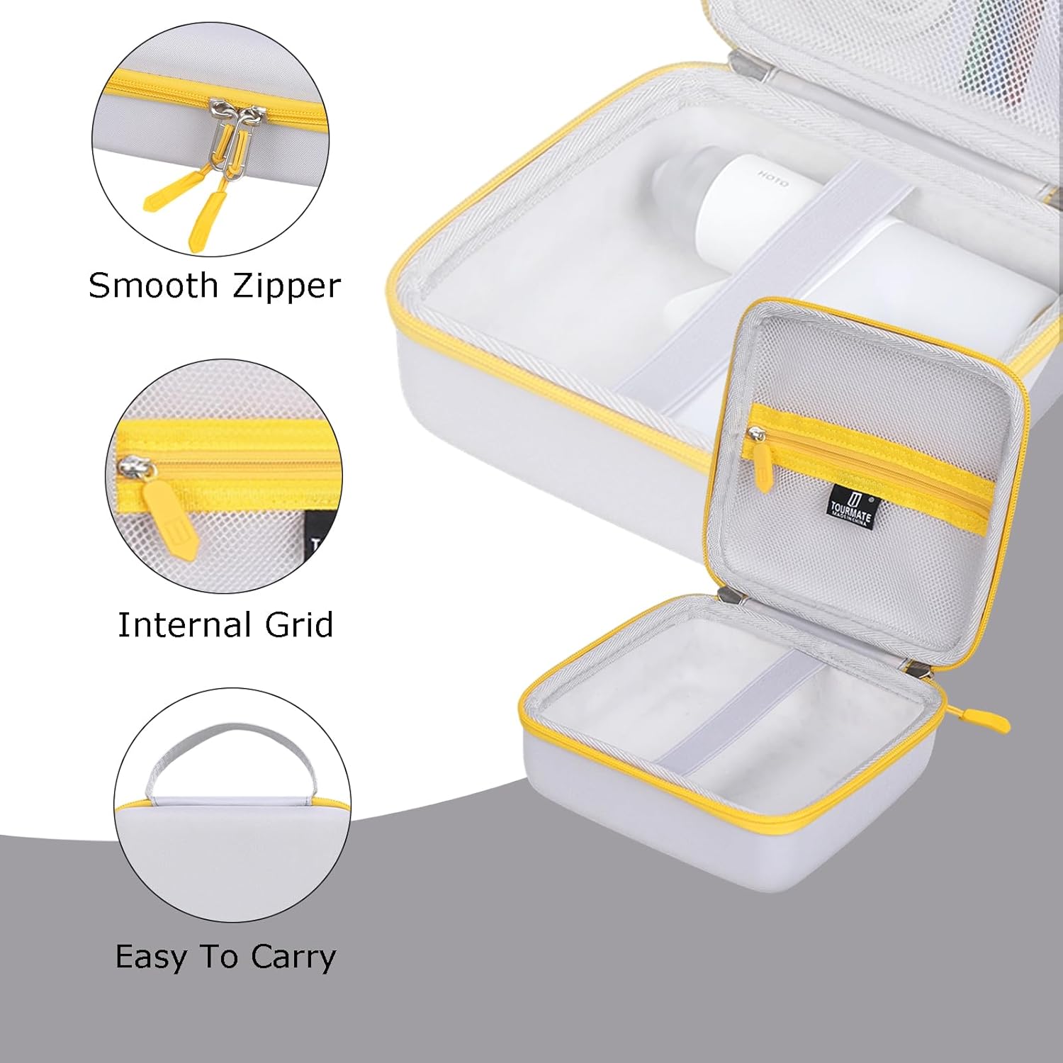 Tourmate Hard Case Compatible HOTO Cordless Hot Glue Gun/HOTO Easyflow Gun,Travel Box for Aootagti/EASYTOO/TILSWALL/COMTO Hot Glue Gun(Only Case）