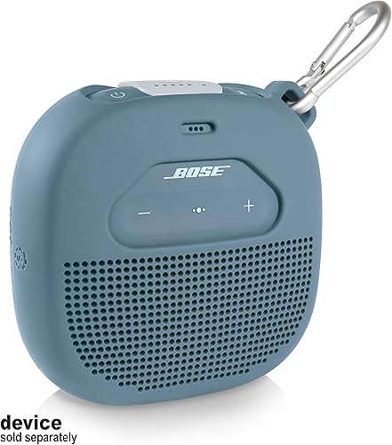 Miniatura 2 de Funda protectora para bocina Bose SoundLink Micro Bluetooth de WGear, diseño con bolsillo de malla para cable y otros accesorios, correa elástica