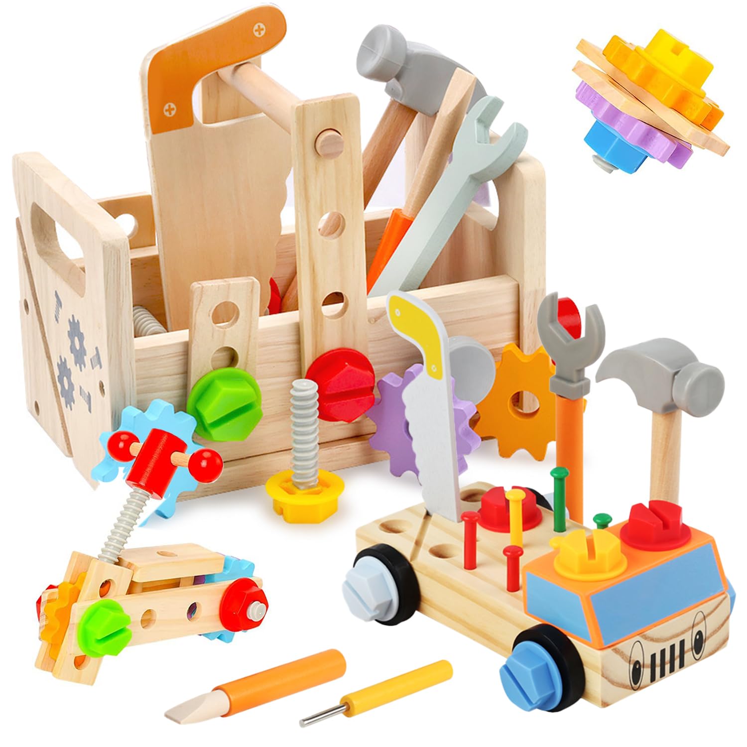 Wooden Carpenter Toy Tool Set