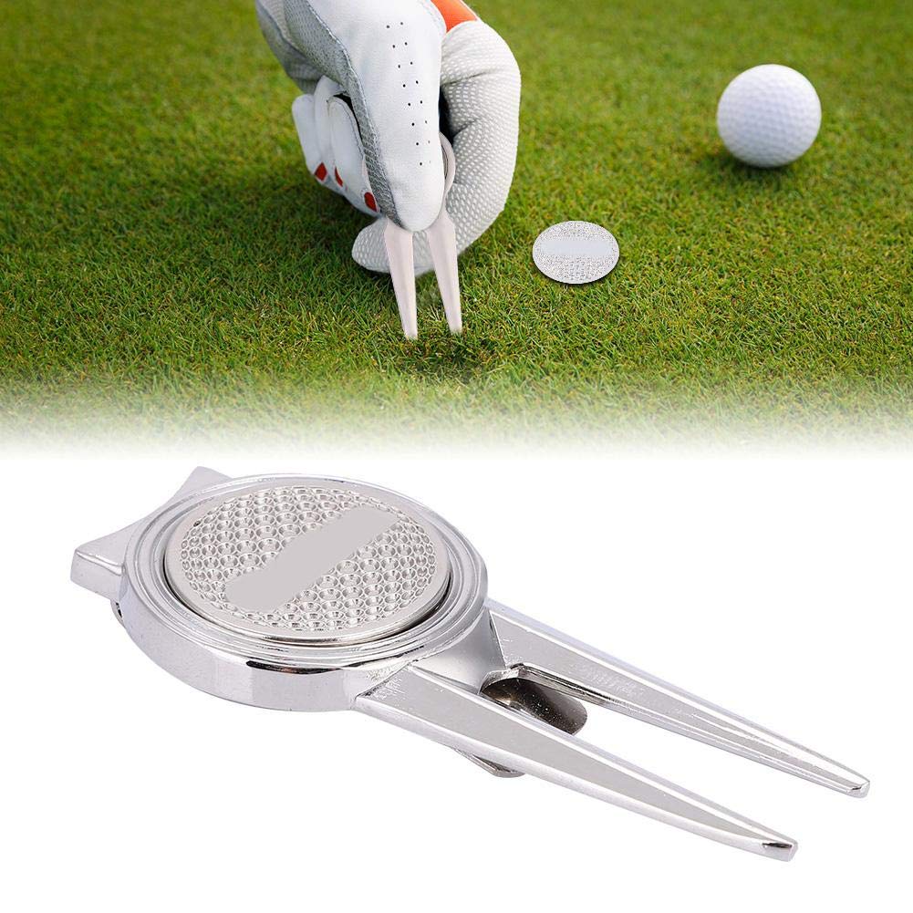 Tbest Golf Divot Strumento di Riparazione Lega di Zinco Magnetico Ball Marker