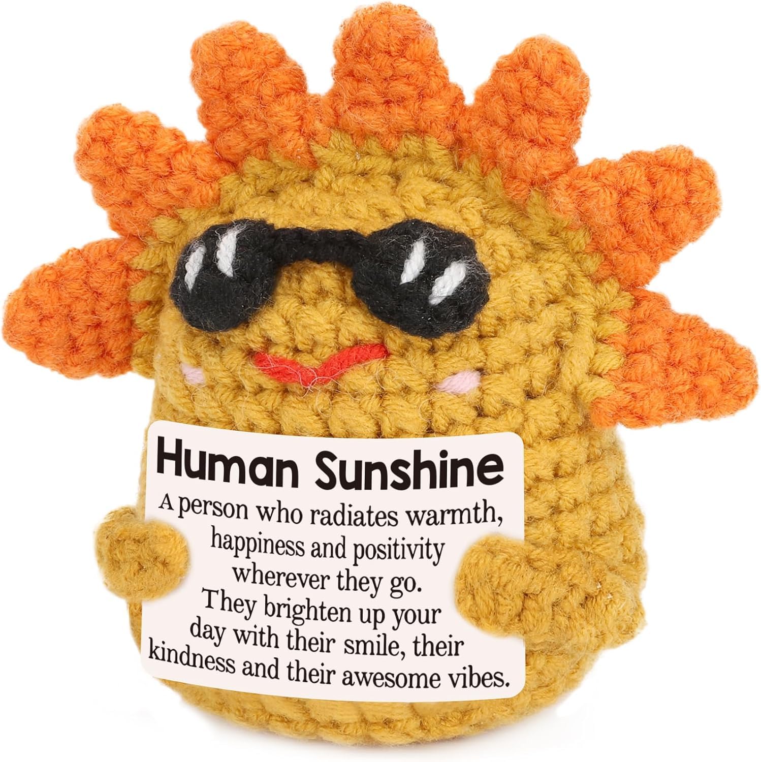 Thank You Boss Lady Appreciation Farewell Retirement Gifts for Women Boss Teacher Nurse Friend Inspirational Motivational Crochet Human Sunshine Decor Christmas Birthday Bosses Day(hunman sunshine) â image 1
