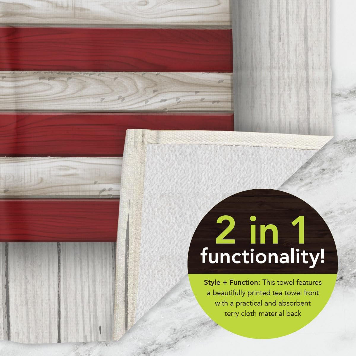 Briarwood Lane Red White and Beautiful Cotton Hand Towel