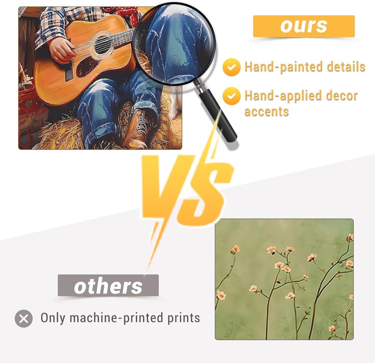 DRLWGTY Dynamic Horse Canvas Wall Art,Galloping Horses with Hand-Painted Detail Highlights Modern Painting for Living Room,Ready to Hang