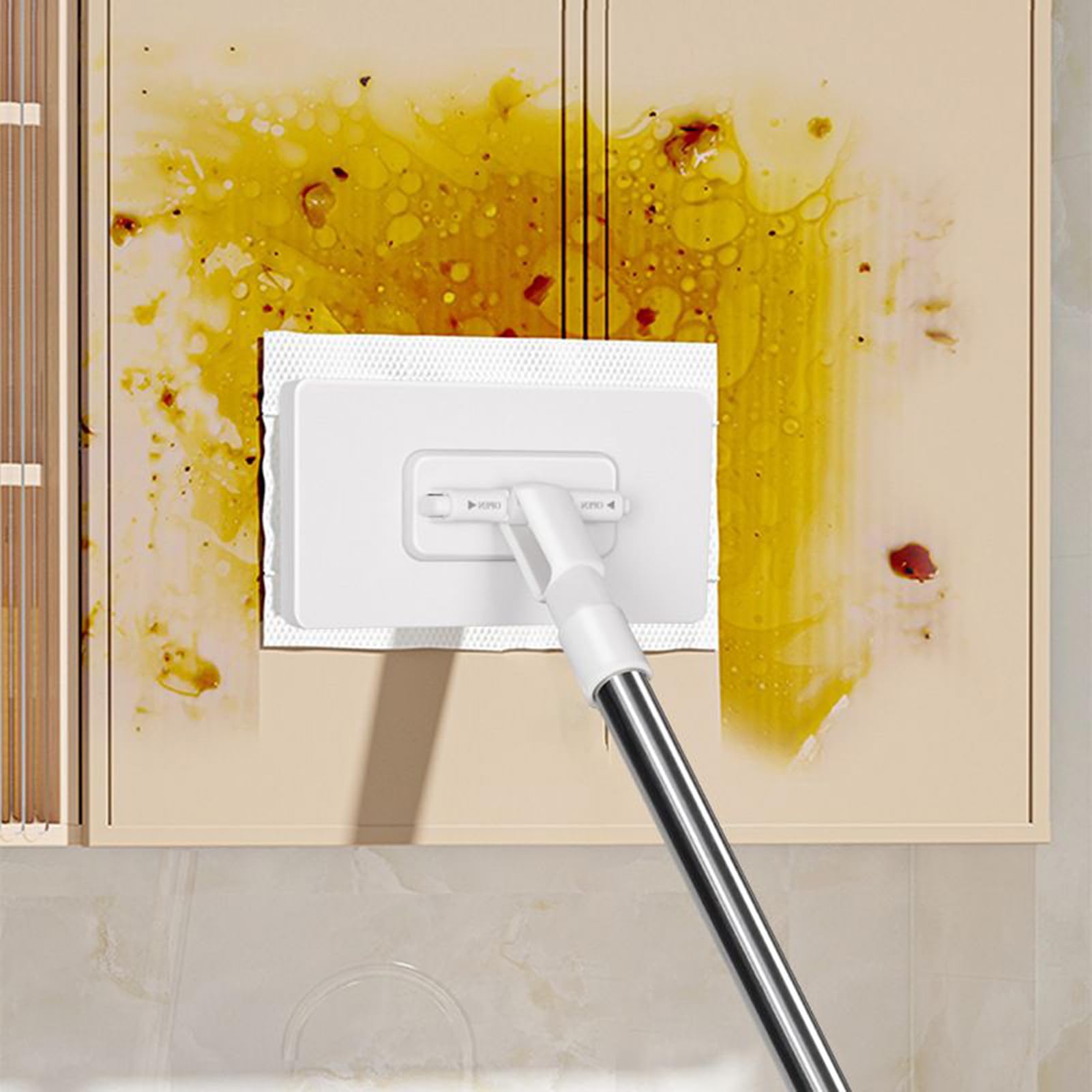 Mano Di Polvere Usa E Getta | Con 4 Panni Riutilizzabili | Per Pulizie Di Morsetto Per Pressione Staccabile | Per La Finestra Del Bagno Per I Per Animali Domestici In Legno | 100x16x8,5 Cm