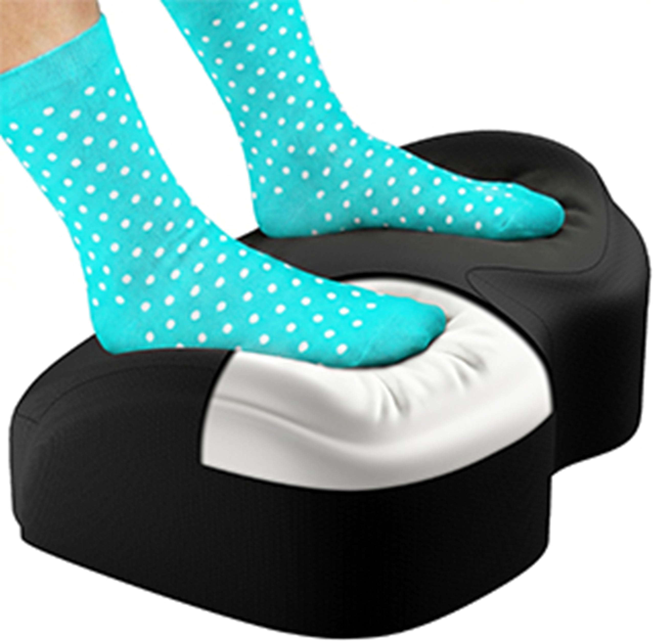 Everlasting Comfort Footrest Cushion (Foot Pillow Type/Washable Cover), For Office, Home Work, Rest, Foot Rest Cushion, Memory Foam Material, Ergonomic Design, Anti-Swelling Measures & Relaxation