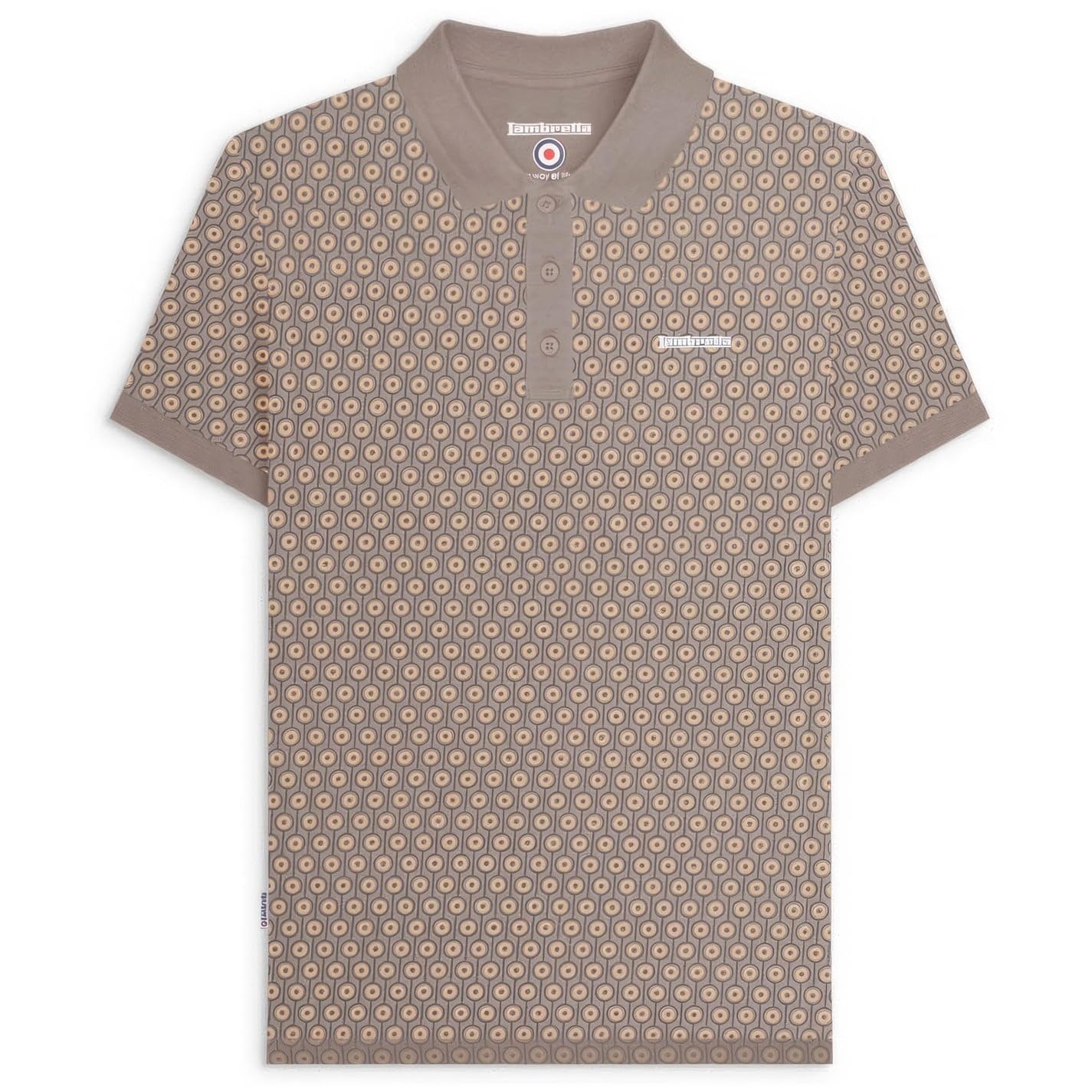 Lambretta Mens Geo Polo Cinder XL