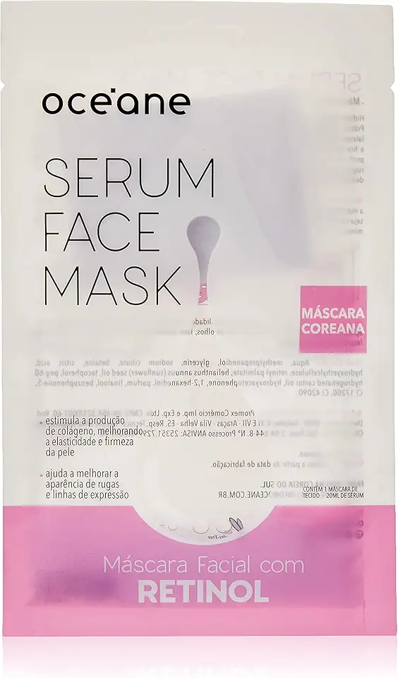 Océane Máscara Facial com Retinol - Serum Face Mask 20ml