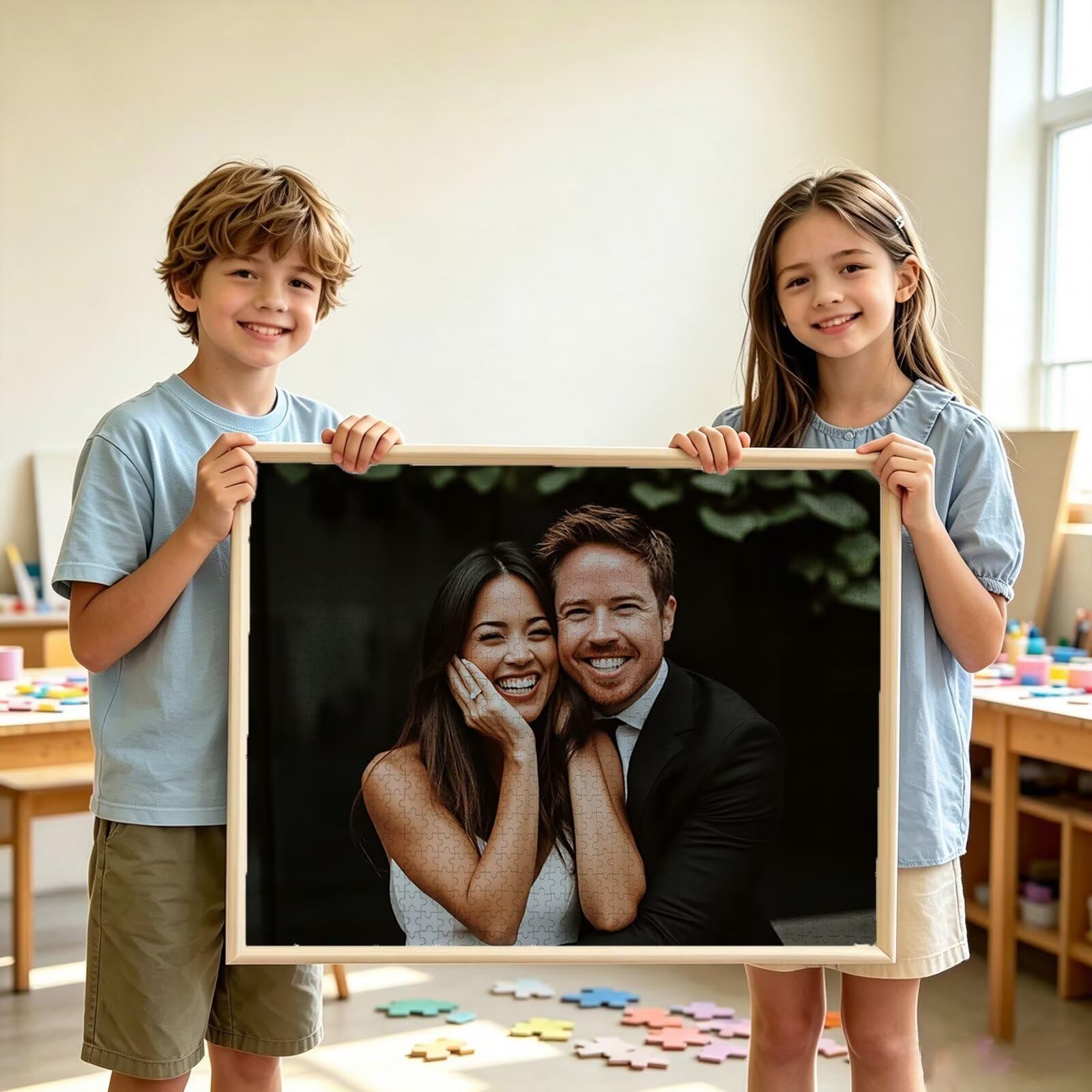 Spersonalizowane puzzle, niestandardowe drewniane puzzle fotograficzne