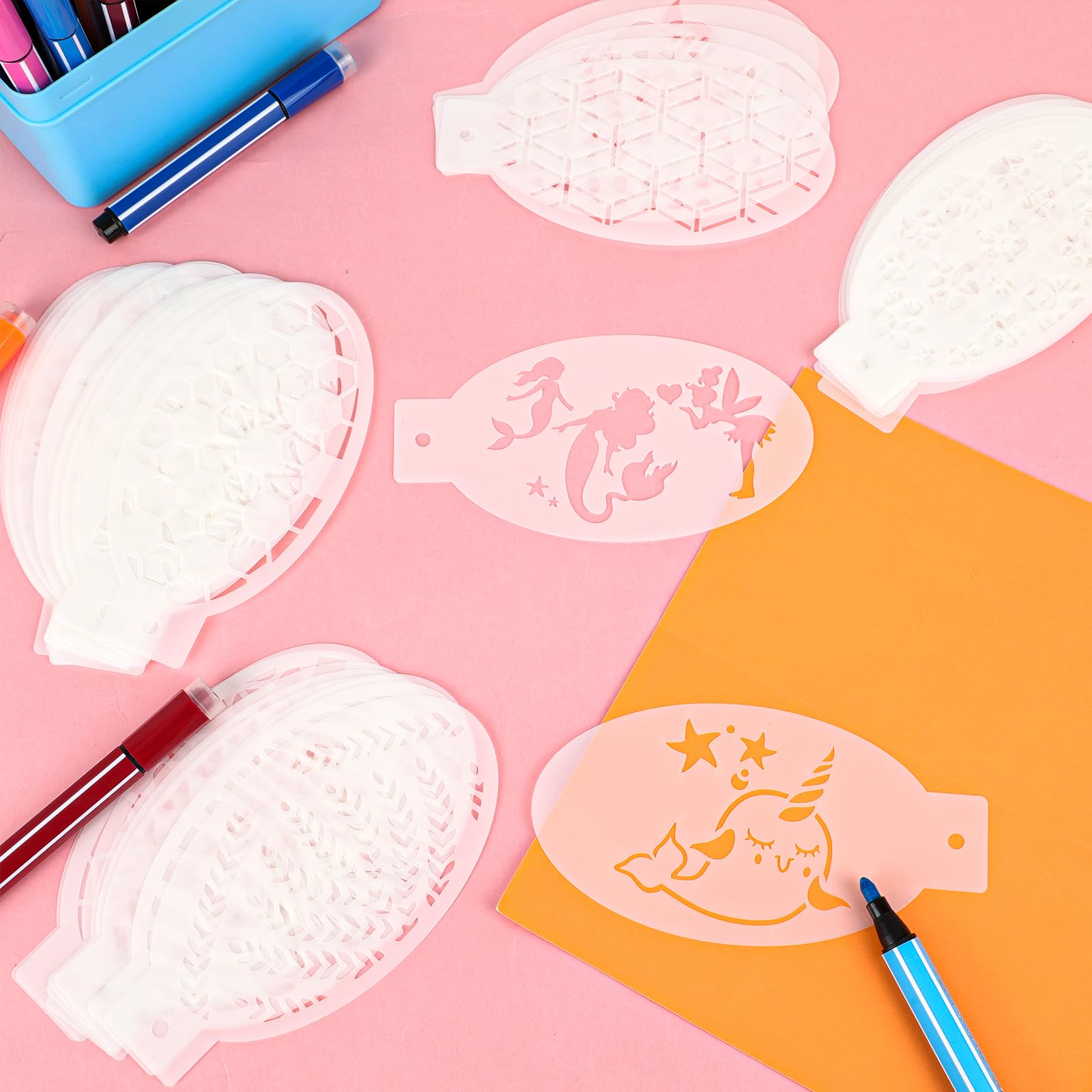TyToo Gesichtsmalerei Face Paint Schablonen Für Kinder - Wiederverwendbar & Hautfreundlich | Schminkschablonen Für Kinderschminken, Karneval, Halloween & Glitzer Tattoos (Drachen