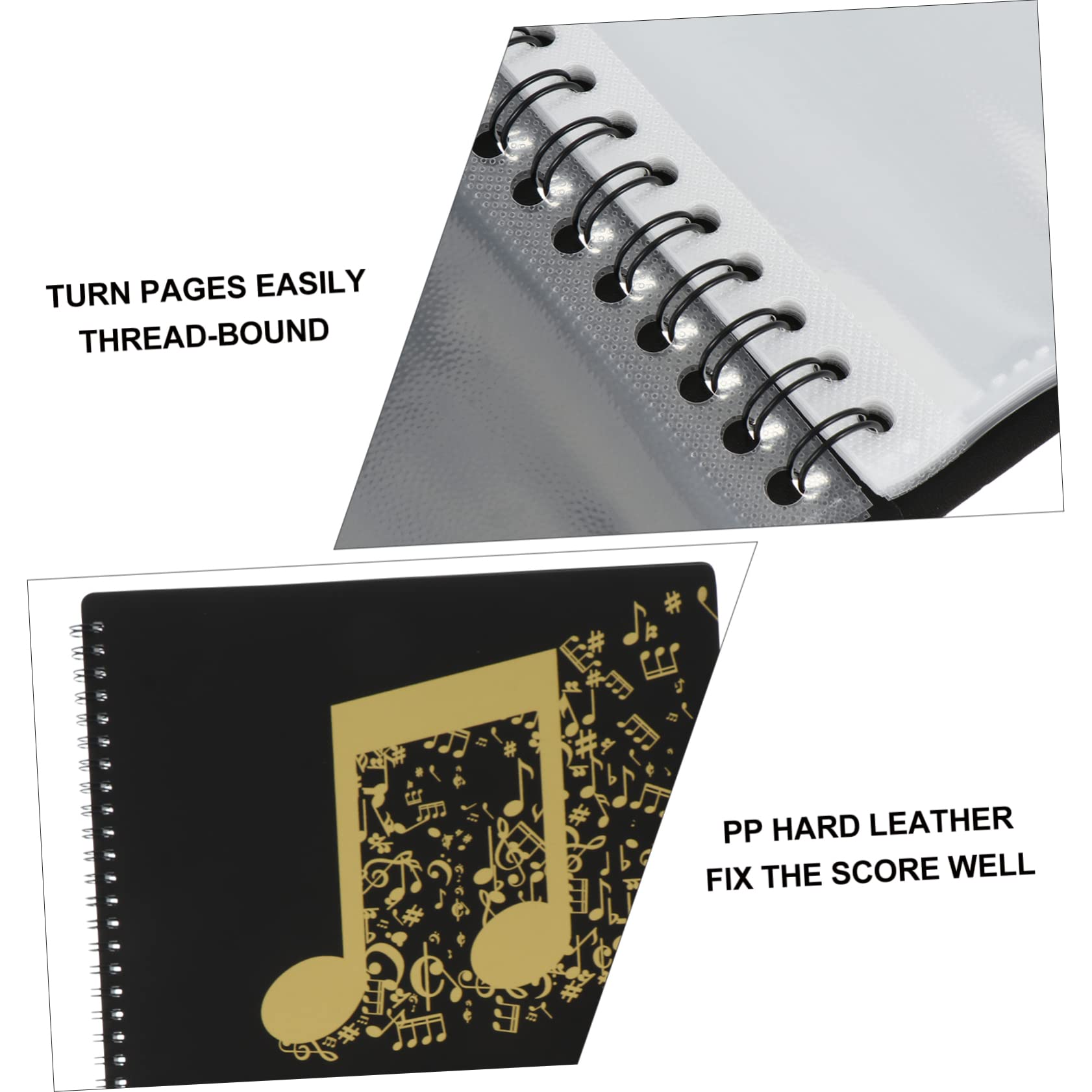 A4 Music Folder with 40 Transparent Pockets, Durable Plastic File Holder for Sheet Music Ideal for Musicians Artists, and Songwriters - Image 3