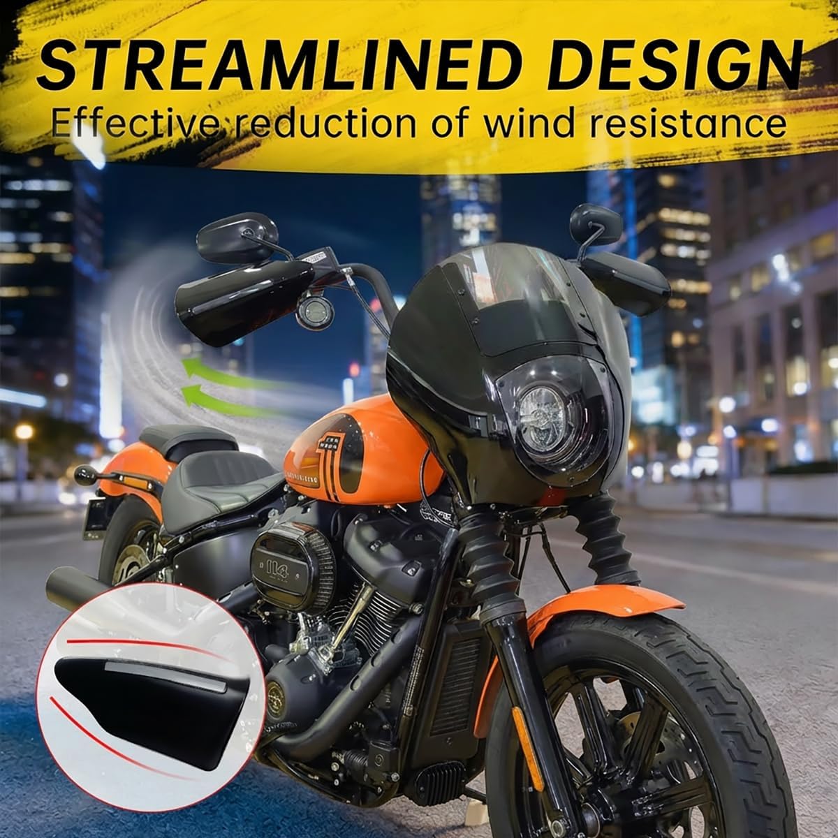 1 pair LED Handguards Black Motorcycle Handguards for Touring Road King Road Glide Electra Glide Softail Street Bob