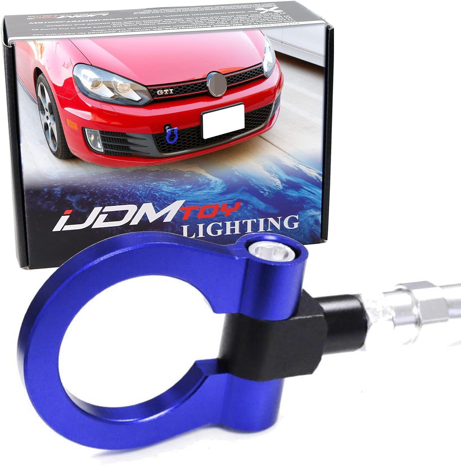 iJDMTOY Blue Track Racing Style Tow Hook Ring Compatible