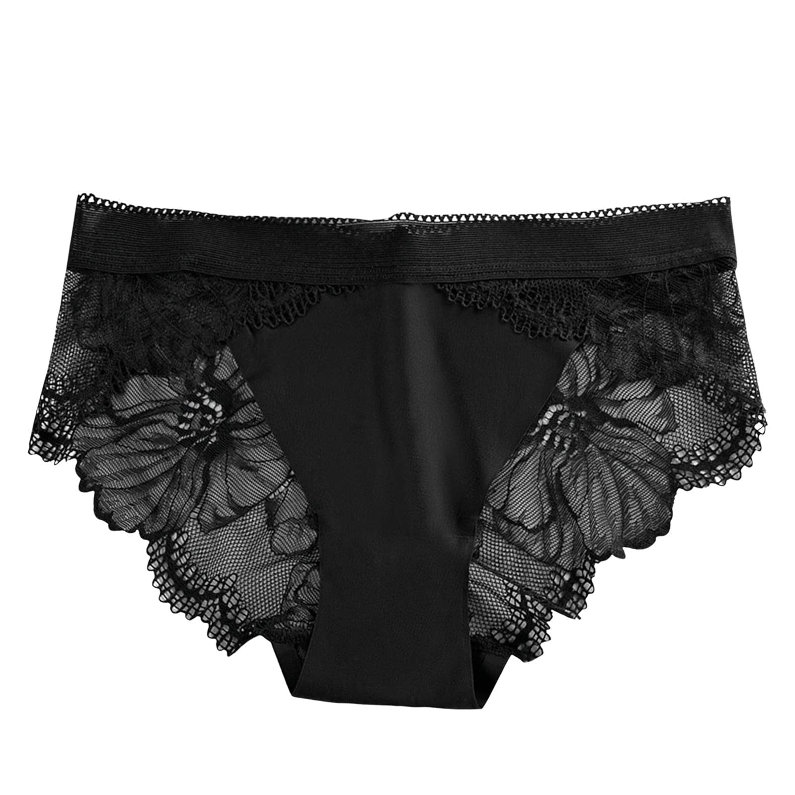 Generic Lace Bikinis Underwear for Women Seamless No Show Panties Silky Ladies Cheeky Soft Stretch Briefs