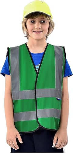 AYKRM Chaleco de alta visibilidad para niños chaleco de seguridad reflectante de alta visibilidad