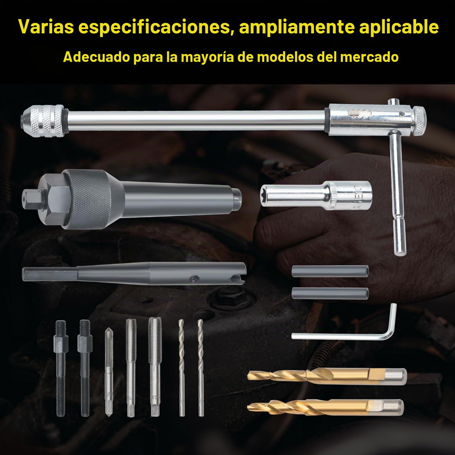 16 Piezas Juego de Herramientas de Extracción para Calentadores Dañados para 8 mm & 10 mm