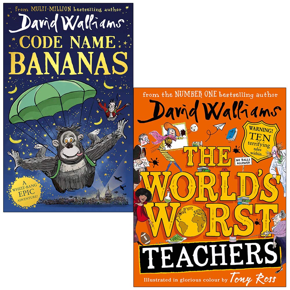 Code Name Bananas & The Worlds Worst Teachers By David Walliams 2 Books