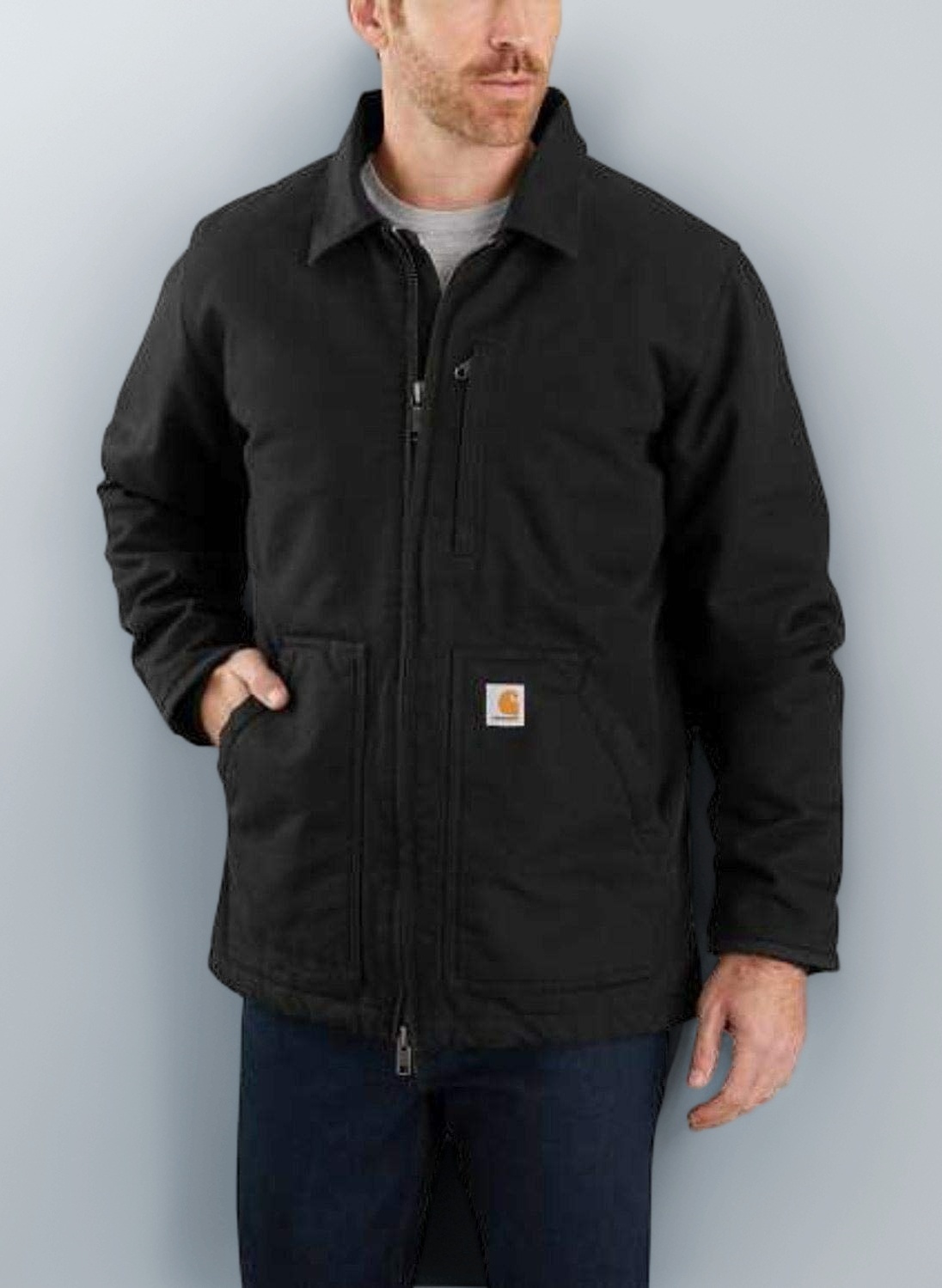 Carhartt Men's 104293 Washed Duck Coat - Sherpa Lined