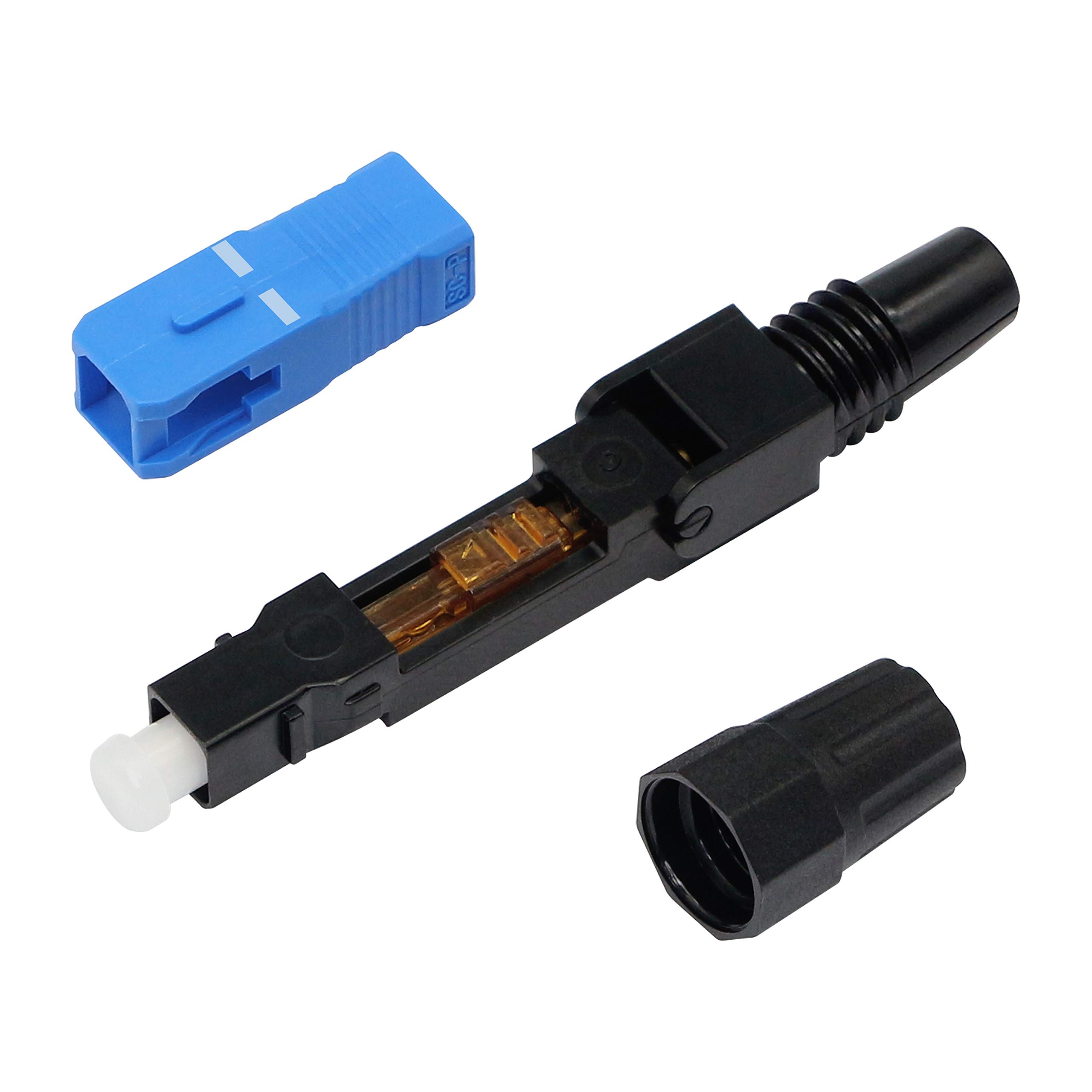 GELRHONR Conector rápido de fibra SC/UPC (APC) -conector rápido de fibra óptica de modo único rápido de fibra óptica para FTTH ODF CATV-10PCS