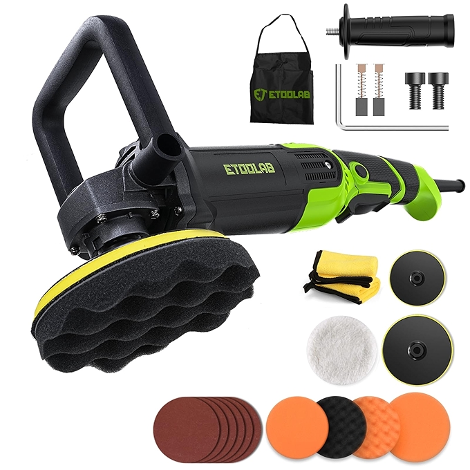 ETOOLAB 7/6英寸汽车打蜡打磨机，可调速旋转打光器