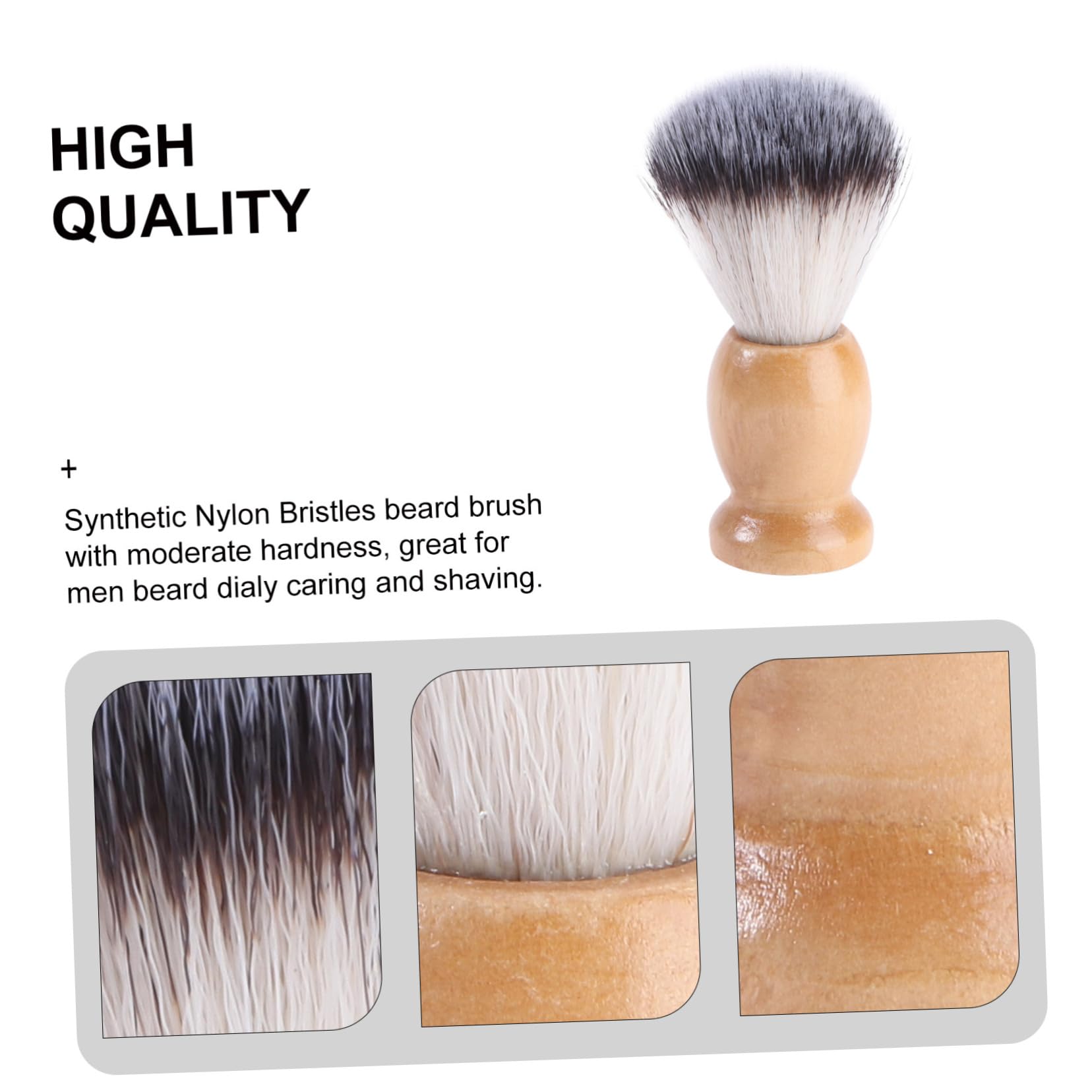 Didiseaon Beard Brush for Men Hair Softener Daily Care Wet or Dry Shaving Goatee Brush