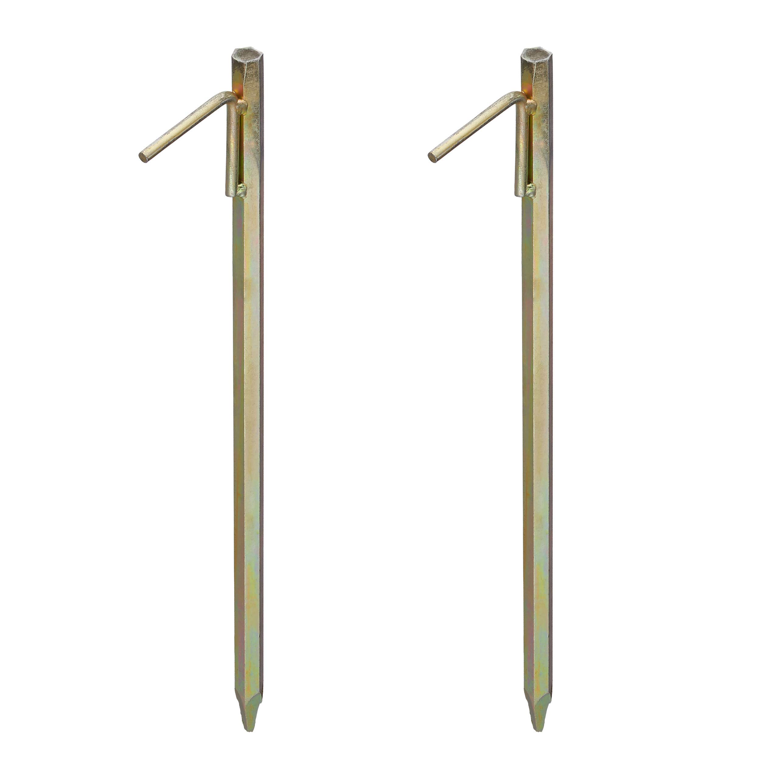 4er Set XXL Bodenanker – 51 cm, galvanisiert, gelb