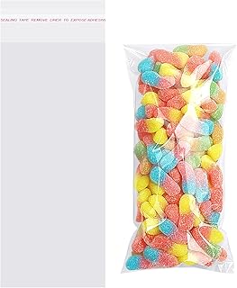 Morepack Self Sealing Cellophane Bags Self Adhesive,3x7 Inches Clear Resealable Cellophane Bags 200 Pieces