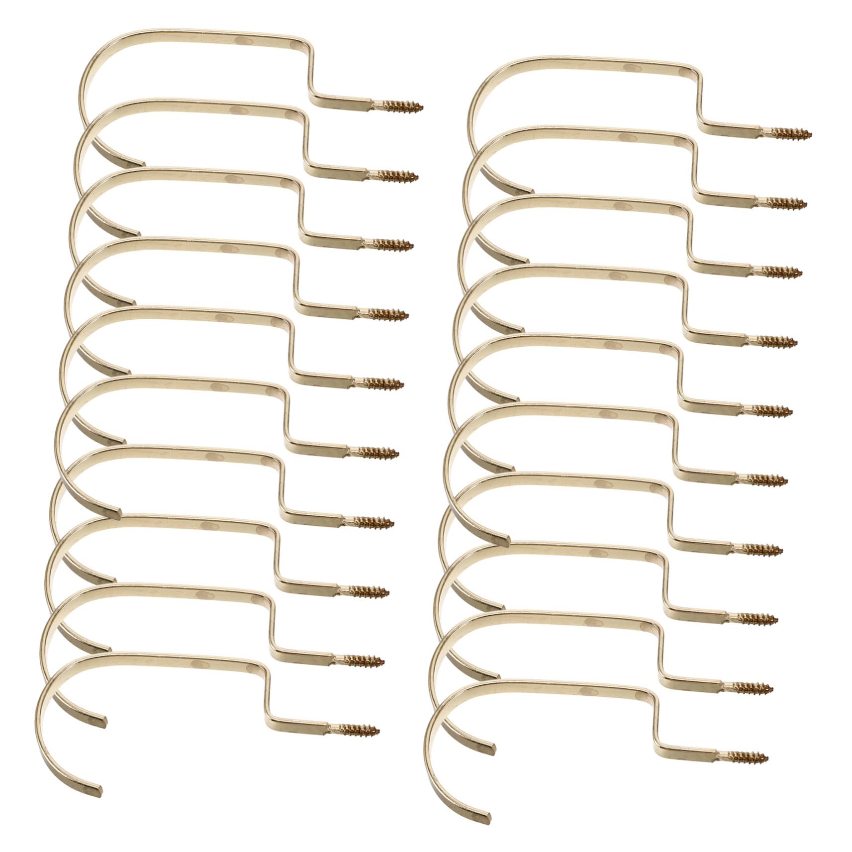 Cabilock Heavy Duty Hanger Hooks for Shirts 20 Pack Flat Metal Hooks Universal Fit for Clothing Racks Long-Lasting