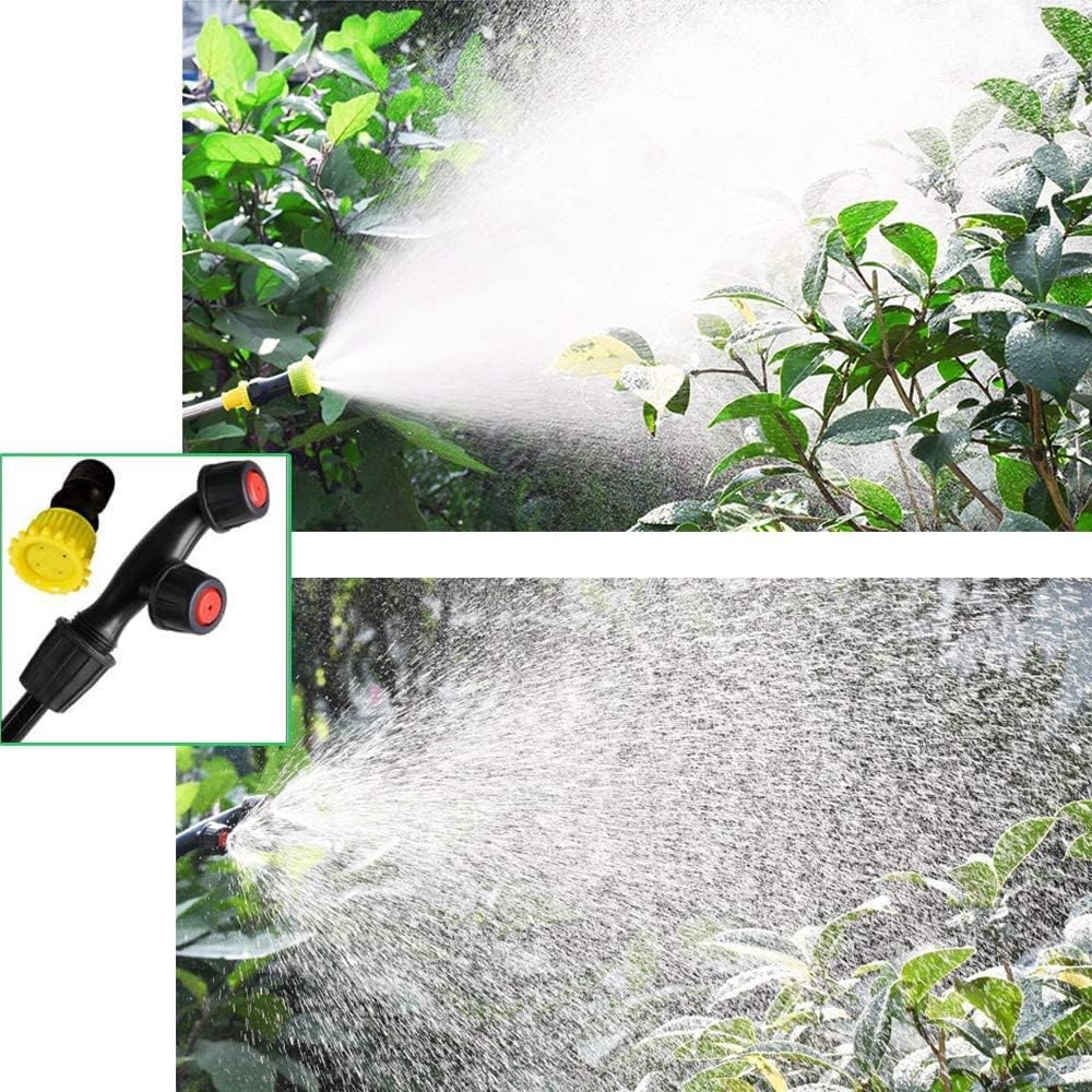 Premium Rückensprühgerät 16 l, Rückenspritzer, ideal für Behandlung und Schutz von Pflanzen, 2 Sprühdüsen (gelb)