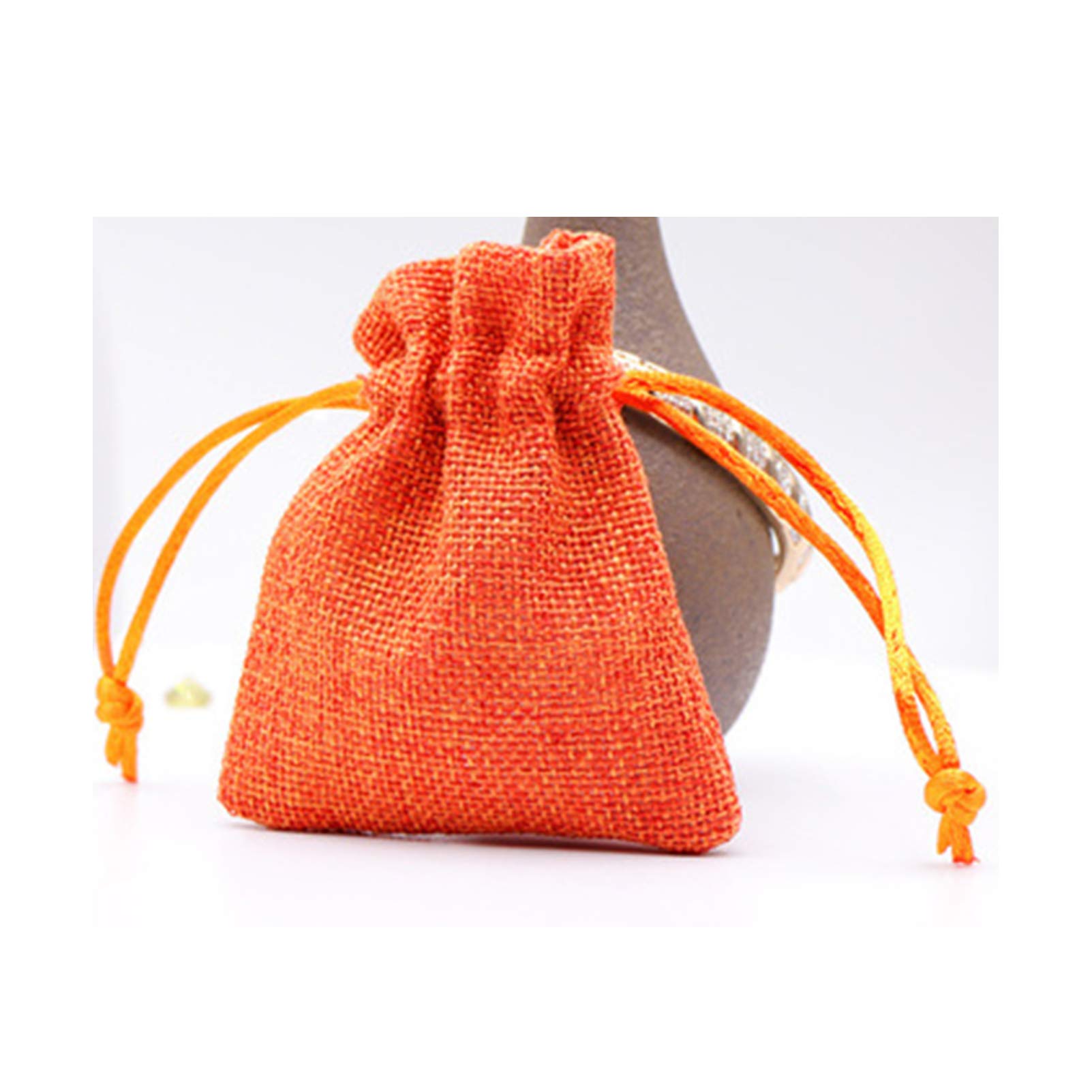 Jute Réutilisable Sachet Lin Cadeau en de Rangement Anti-poussière avec Cordon Serrage pour Mariage Voyage Bijoux Cadeau