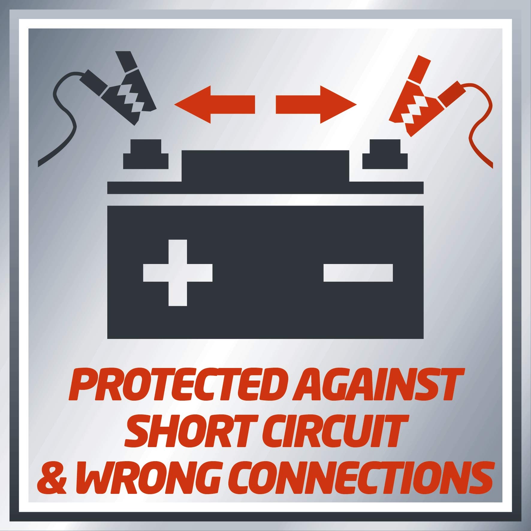 Einhell Chargeur de batterie CC-BC 5 (ampèremètre intégré, boîtier en tôle d'acier, protection contre les surcharges et les inversions de polarité, borniers isolés)