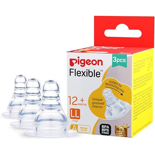 Pigeon Peristaltic Nipple LL Y Cut Pack of 3