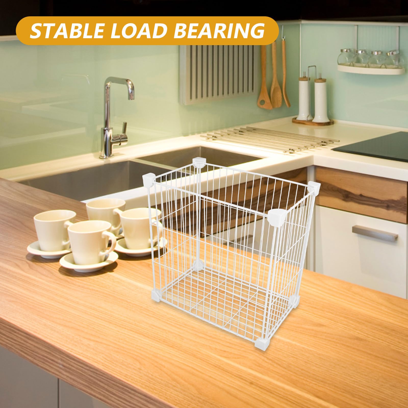 Acero Cesta Inoxidable Horizontal para Organizadora de Blanco Congelador