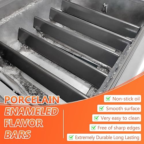 Miniatura 32 de QuliMetal 66033 Barras aromatizantes para Weber Genesis II E-410/E-415/E-435, piezas de parrilla para parrillas de gas Weber GS4 Genesis II LX serie