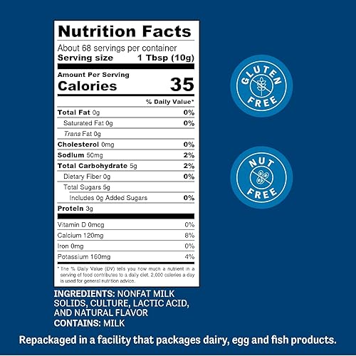 Miniatura 3 de Judee's - Polvo de yogur griego de 1.5 libras, sin gluten y sin frutos secos, añade a aderezos y salsas para ensaladas, úsalo para hornear o hacer