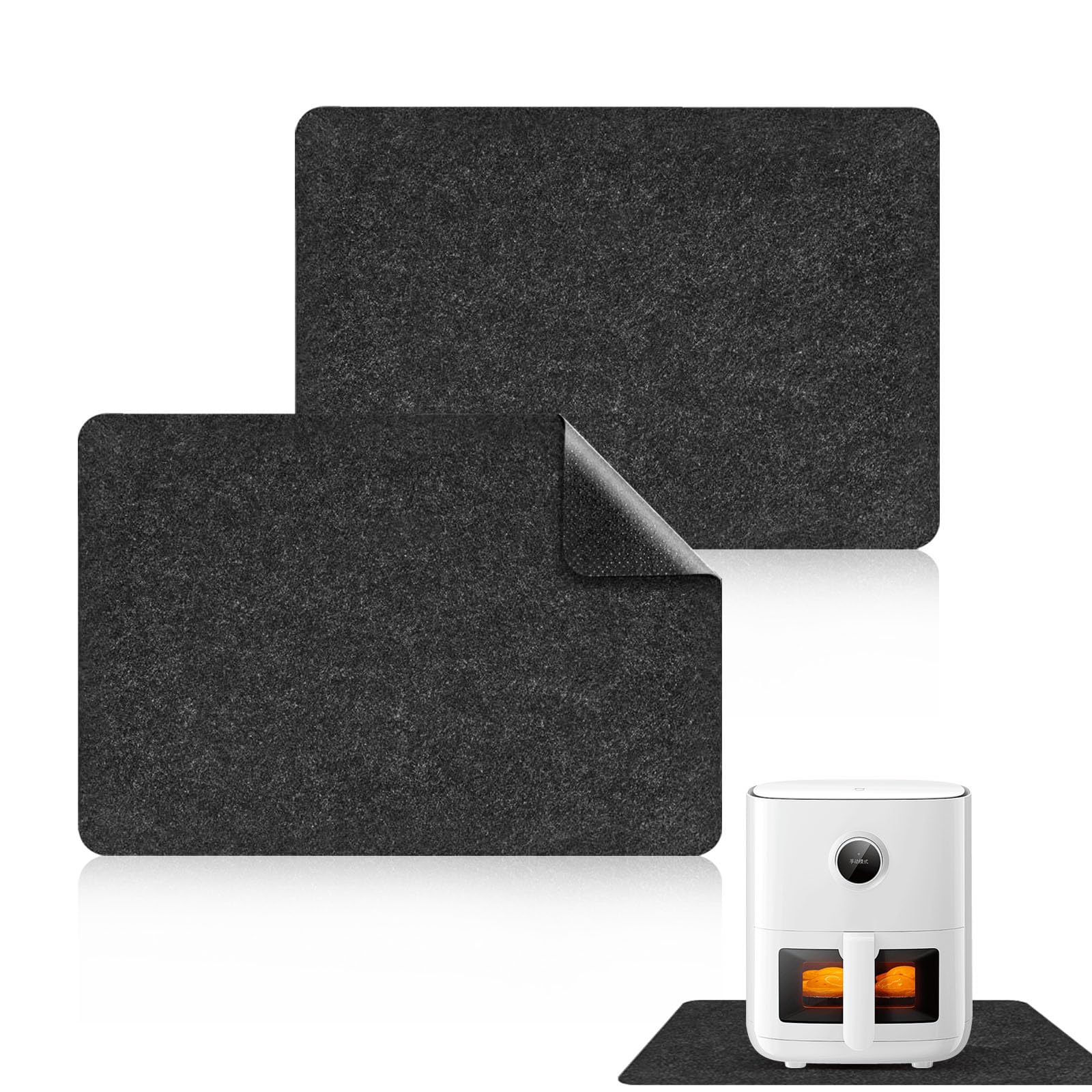 Heat Resistant Mat for Air Fryer 12"X17", 2 Pcs Kitchen Heat Protector Mat