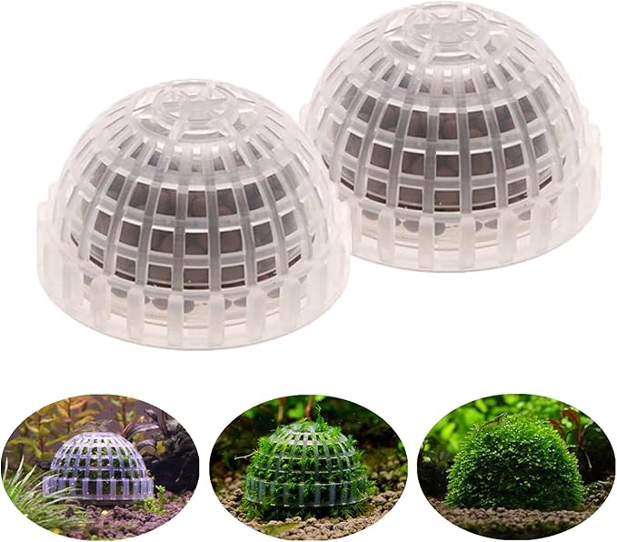 2 Pack Aquarium Moss Ball Holder Professional Plastic Moss Plant