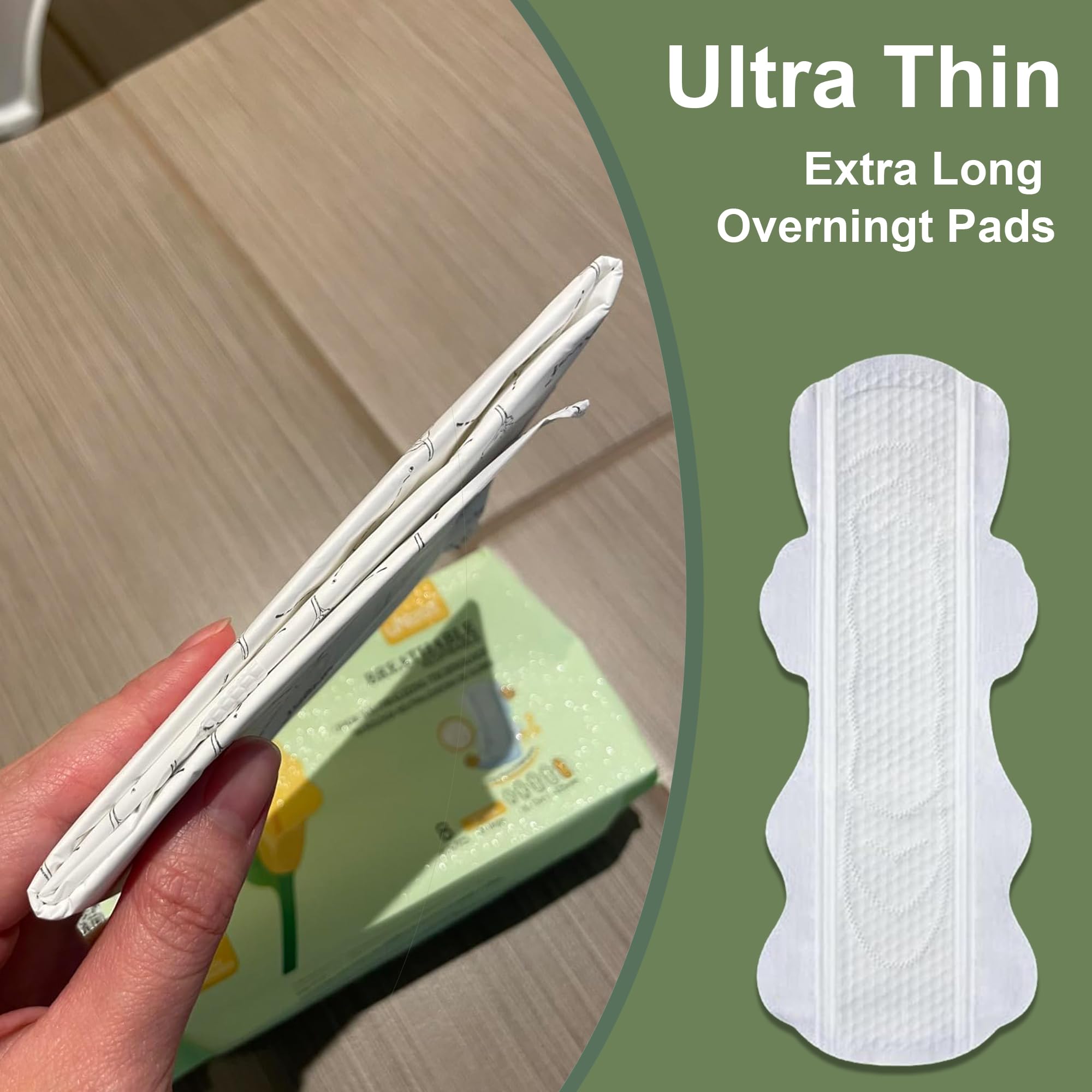 uNeat 2 assorbenti igienici lunghi con ali ultra sottili, inodori, eliminano gli odori, assorbono intensamente, durante la notte (2 x lunghi, 8 pezzi/confezione, confezione da 6)