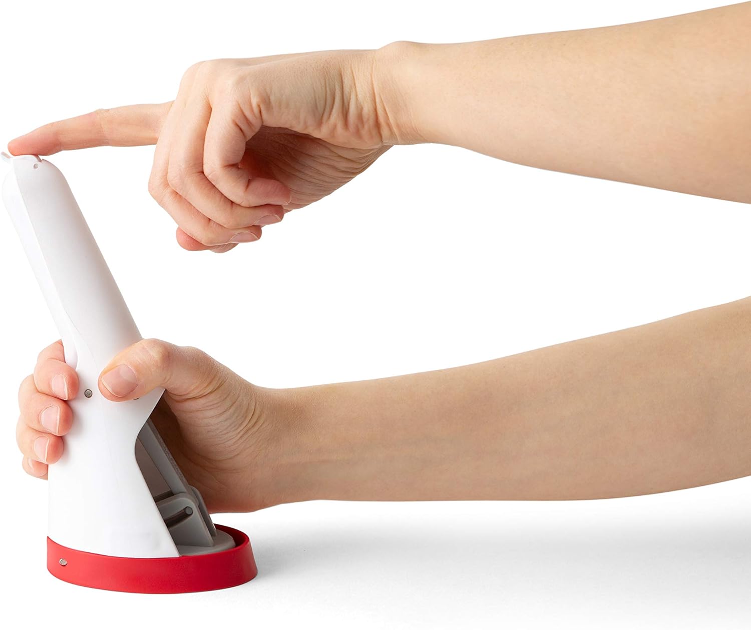 Chef'n Hand-Held Slicer Strawberry Slicester, Updated Design, Cherry/Meringue (102-712-400)