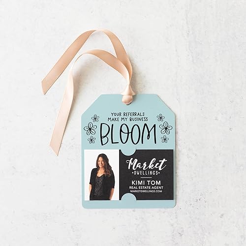 "Your Referrals Make My Business Bloom" | Pop By Gift Tag | 56-GT001