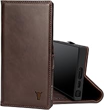 TORRO Case Compatible with Samsung Galaxy S23 Ultra 5G - Premium Leather Wallet Case with Stand and Card Slots (Brown)