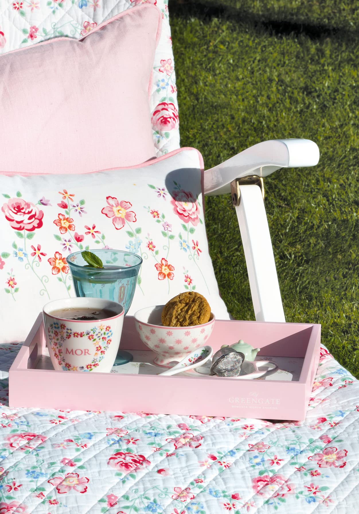 GreenGate Löffel Zuckerlöffel Teelöffel Spoon Columbine white Porzellan 15,5 cm